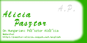 alicia pasztor business card
